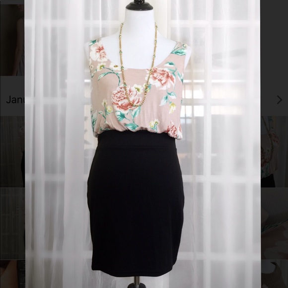 Forever 21 Dresses & Skirts - Forever 21 Nude and Black Blouson Dress